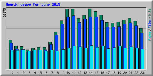 Hourly usage for June 2015