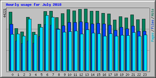 Hourly usage for July 2018