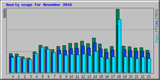 Hourly usage for November 2018