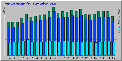 Hourly usage for September 2020