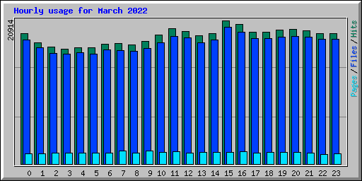 Hourly usage for March 2022