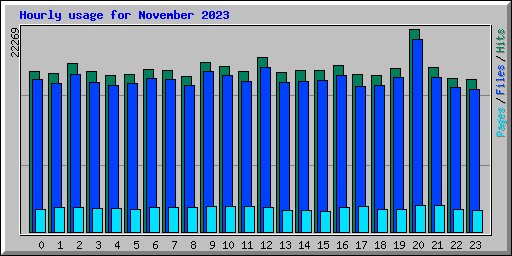 Hourly usage for November 2023